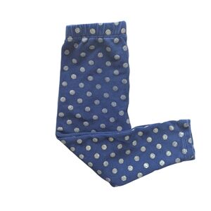 babyGAP Navy Leggings with Gold Metallic Polka Dots - Size 2T